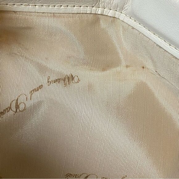 Whiting and Davis Vintage White Mesh Metal Purse W/Adjustable Gold Chain Strap - Picture 11 of 13